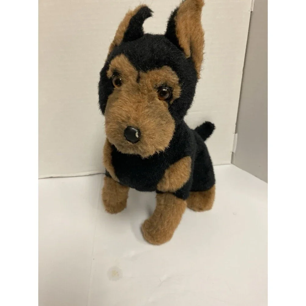 Russ Plush Dog Stuffed Animal Black & Tan Small 1994 Vintage MPN 7864